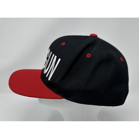 Top Gun Yupoong Black White SnapBack Wool Hat Vintage Tom Cruise Navy OSFM - Picture 4 of 11